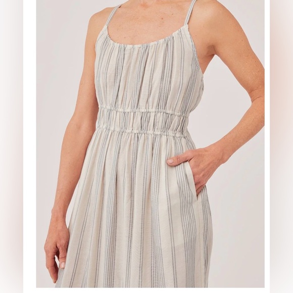 Pact Coastal Cami Soft Striped Maxi Dress Size X-large - Picture 4 of 15